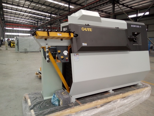 7KW / H सीएनसी स्टील बार रकाब झुकने वाली मशीन डबल वायर कॉइल बार बेंडर SGW12D-1
