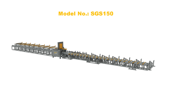 SGS150 रेबार शीयर लाइन मशीन सर्वो कंट्रोल हाइड्रोलिक शीयरिंग